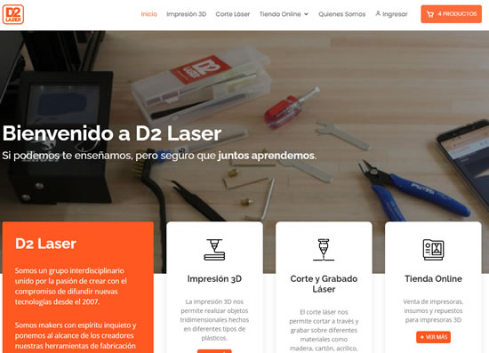 D2 Laser E-Commerce